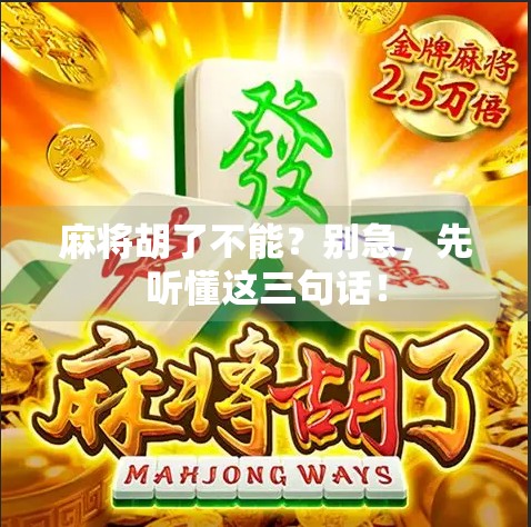 麻将胡了不能？别急，先听懂这三句话！