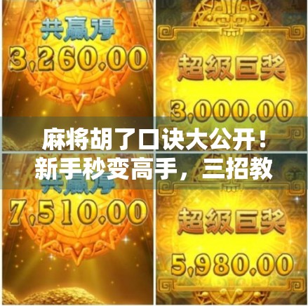 麻将胡了口诀大公开！新手秒变高手，三招教你轻松听牌不翻车！