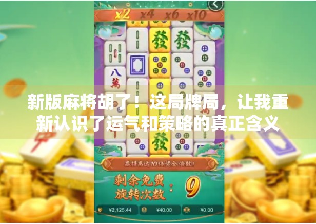 新版麻将胡了！这局牌局，让我重新认识了运气和策略的真正含义