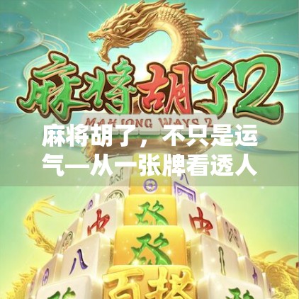 麻将胡了，不只是运气—从一张牌看透人生博弈的智慧